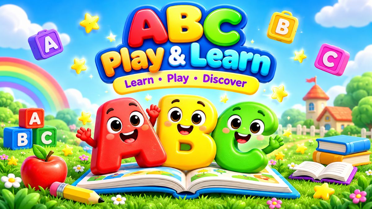 ABC Play & Learn educational learning graphics banner