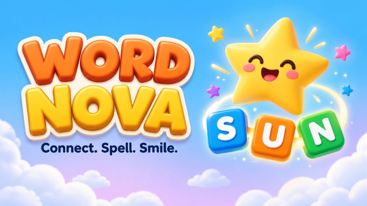 Word Nova vocabulary puzzle game feature banner on Samsung Galaxy Store